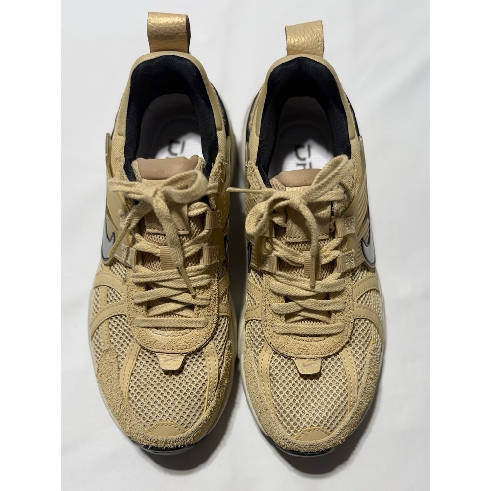Nike V2K Run Sesame Beige Mesh Lace-Up Women's Low Top Sneakers FN6703-200